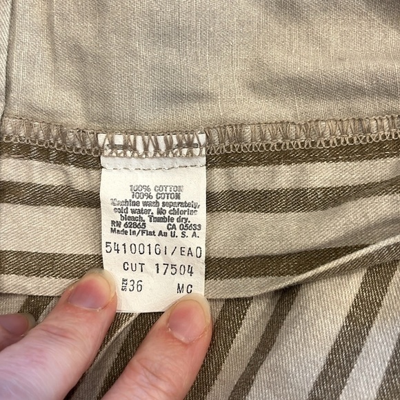 Ruff Hewn | Pleated Bermuda Shorts | Grey/Beige Stripes | Men’s 36 Wiast - Picture 9 of 11